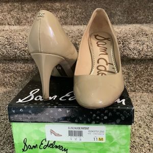 Sam Edelman nude patent pumps